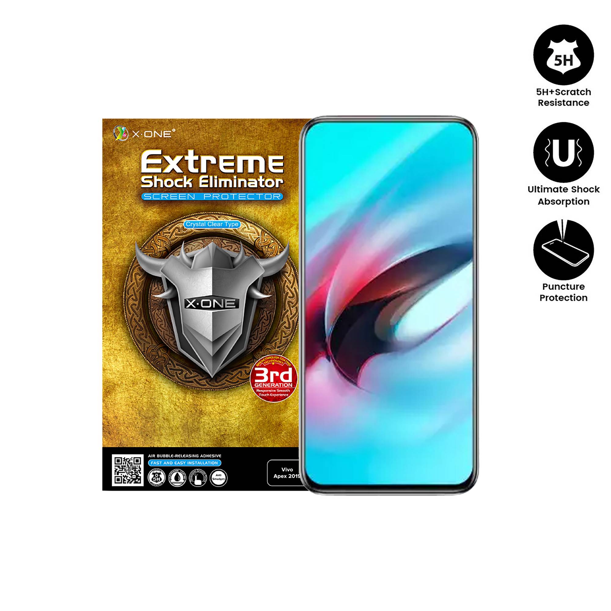 Vivo Apex 2019 XOne Extreme Shock Eliminator Screen Protector